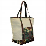 13CRCAM-CREAM CAMOUFLAGE JUTE BAG